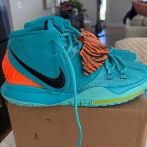 Nike Kyrie6 Oracle Aqua Animal Print